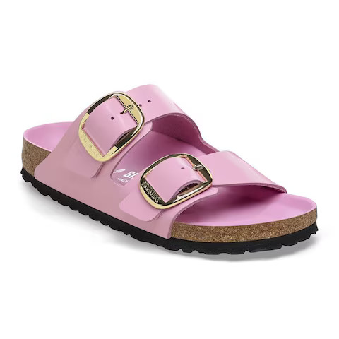 Arizona Big Buckle Natural Leather Patent High Shine Fondant Pink | BIRKENSTOCK | Birkenstock CA