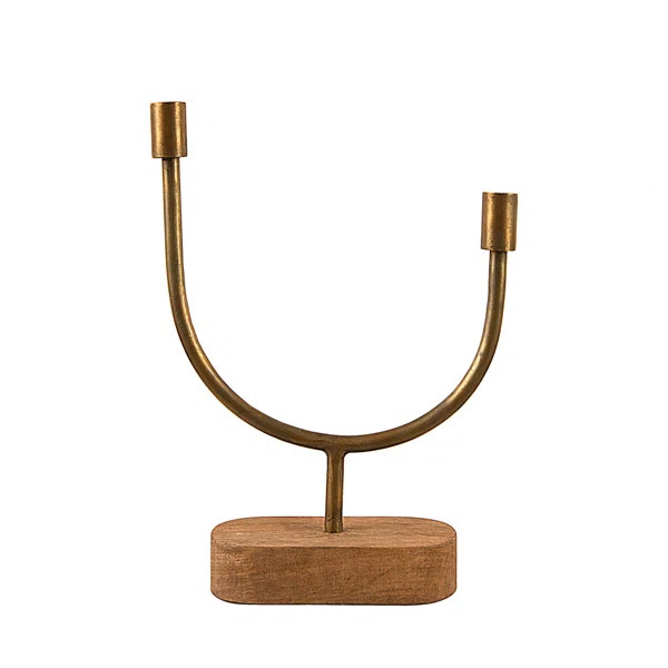 13.75" Iron Tabletop Candlestick | Wayfair North America