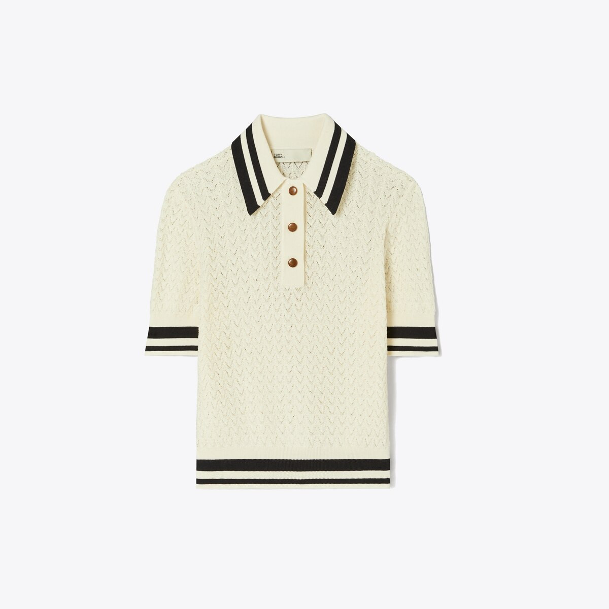COTTON POINTELLE POLO | Tory Burch (US)