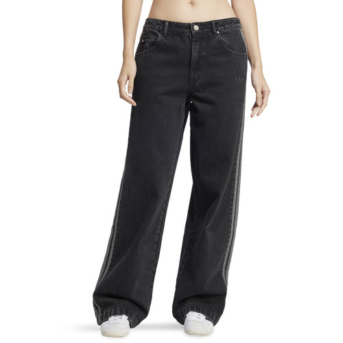 adidas Womens adidas Originals adicolor 3-Stripes Denim Track Pants - Womens True Black Denim Size 30 | Foot Locker (US)