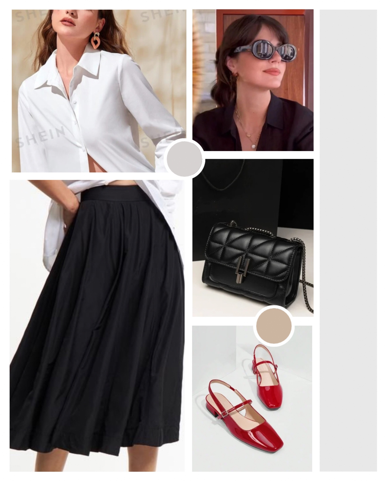 Camisa branca e saia midi preta.. combinação perfeita! O destaque fica para a sapatilha de bico quadrado vermelha, que está super em alta! 



#LTKbrasil #LTKstyletip #LTKshoes