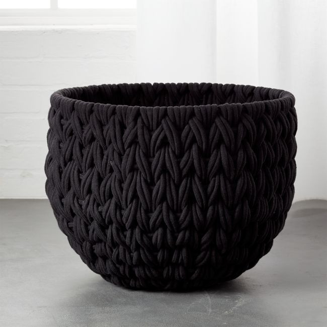 Conway Large Black Basket | CB2