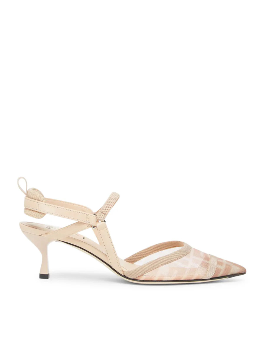 COLIBRI` LITE SLINGBACK WITH MEDIUM HEEL IN PINK MESH FF | Suitnegozi INT
