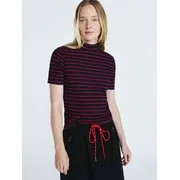 Women's Mock Neck Tee with Short Sleeves, Sizes XS-XXL Best seller$1200current price $12.00Free A... | Walmart (US)