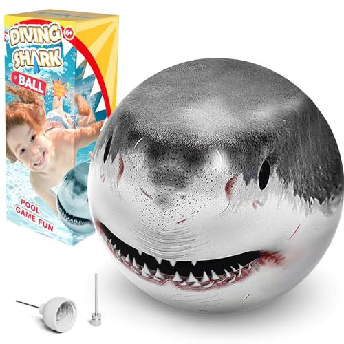 JOSKET Shark Diving Ball Pool Toys for Kids Pool Games Swimming Sports Water Ball for Kids Adults Family 8.7 inch | Amazon (US)