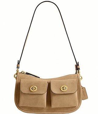 COACH Twin Turnlock Suede Waverly Shoulder Bag - Soul | Dillard's