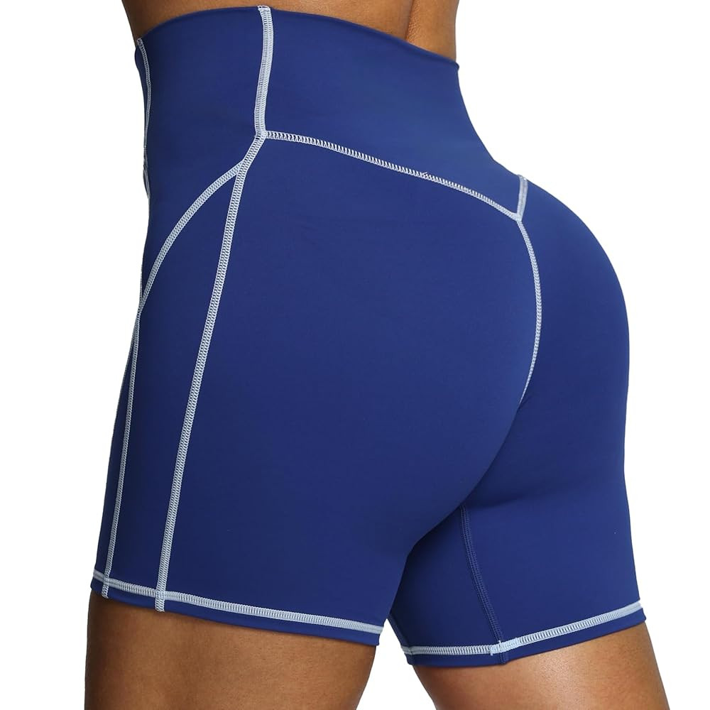 Aoxjox Lexi Lined Workout Biker Shorts for Women Tummy Control High Waisted Exercise Athletic Gym... | Amazon (US)