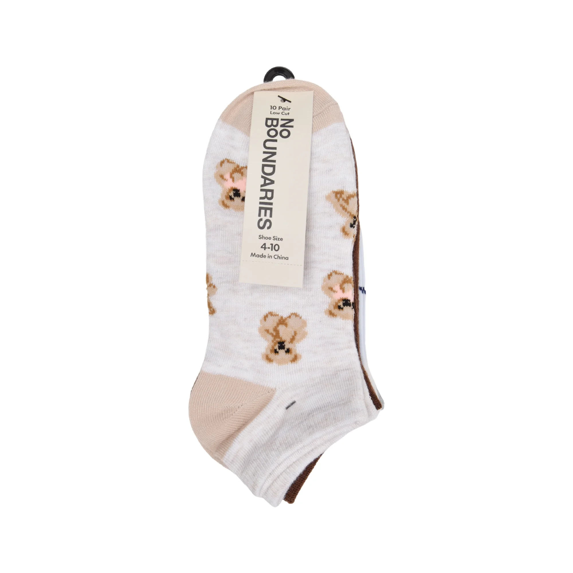 No Boundaries Womens Low-Cut Socks, 10-Pack, Sock Sizes 4-10 | Walmart (US)