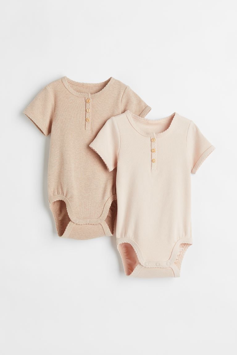 2-pack Ribbed Bodysuits | H&M (US)