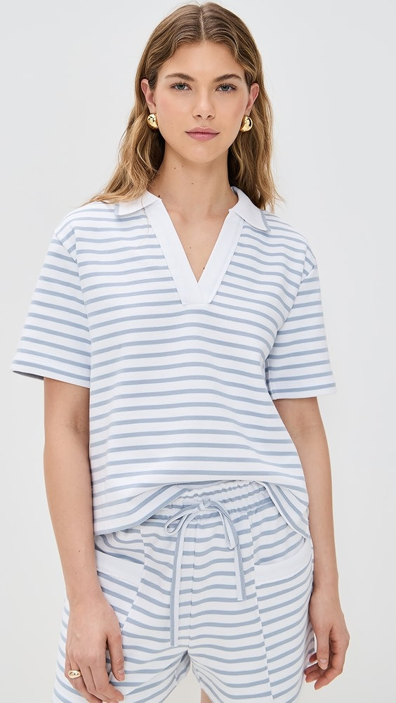 Splendid Cassie Terry Striped Polo | Shopbop | Shopbop