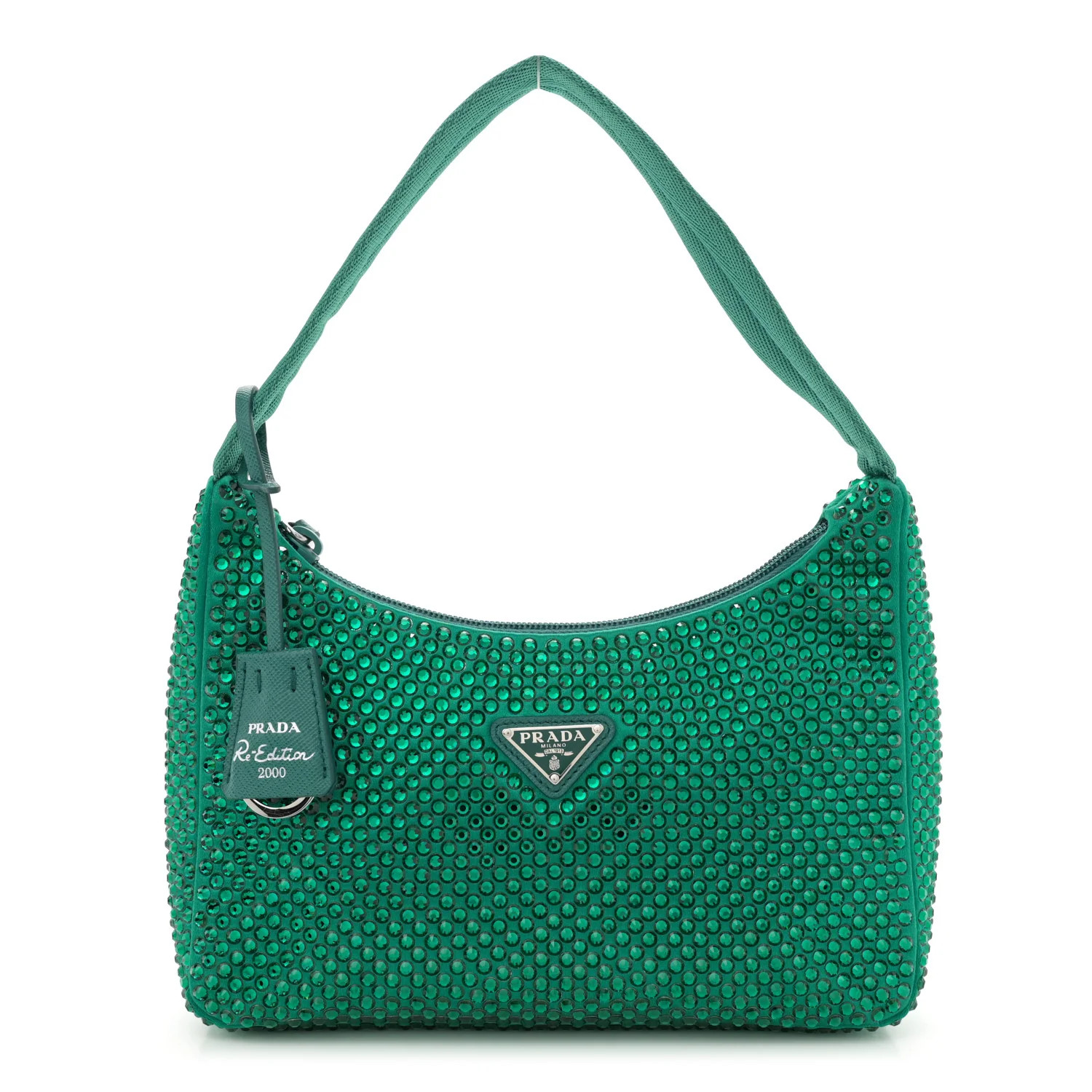 Satin Crystal Mini Re-Edition 2000 Bag Mango | FASHIONPHILE (US)