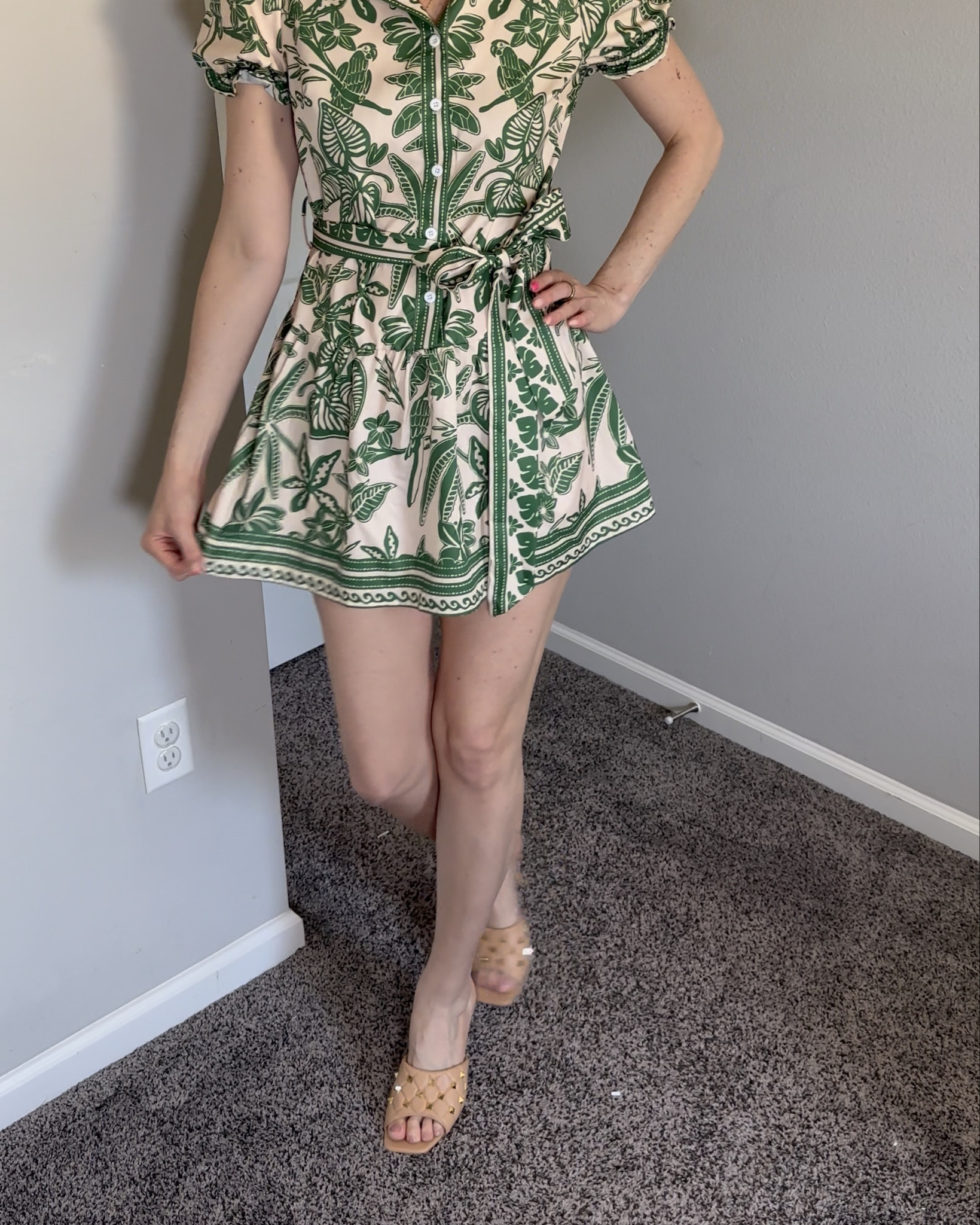 Tropical summer dress 
🤍 this dress is giving cute safari vibes but make it tropical
🤍 it has some no stretch but it is looser fitting
🤍 fits true to size, wearing size small and I am 5’10”
🤍 Amazon fashion under $50 find

#LTKTall