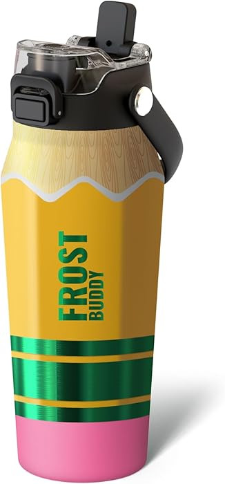 Frost Buddy 16oz Insulated Water Bottle with Straw & Chug Lid | Leak-Proof Stainless Steel | 24-H... | Amazon (US)