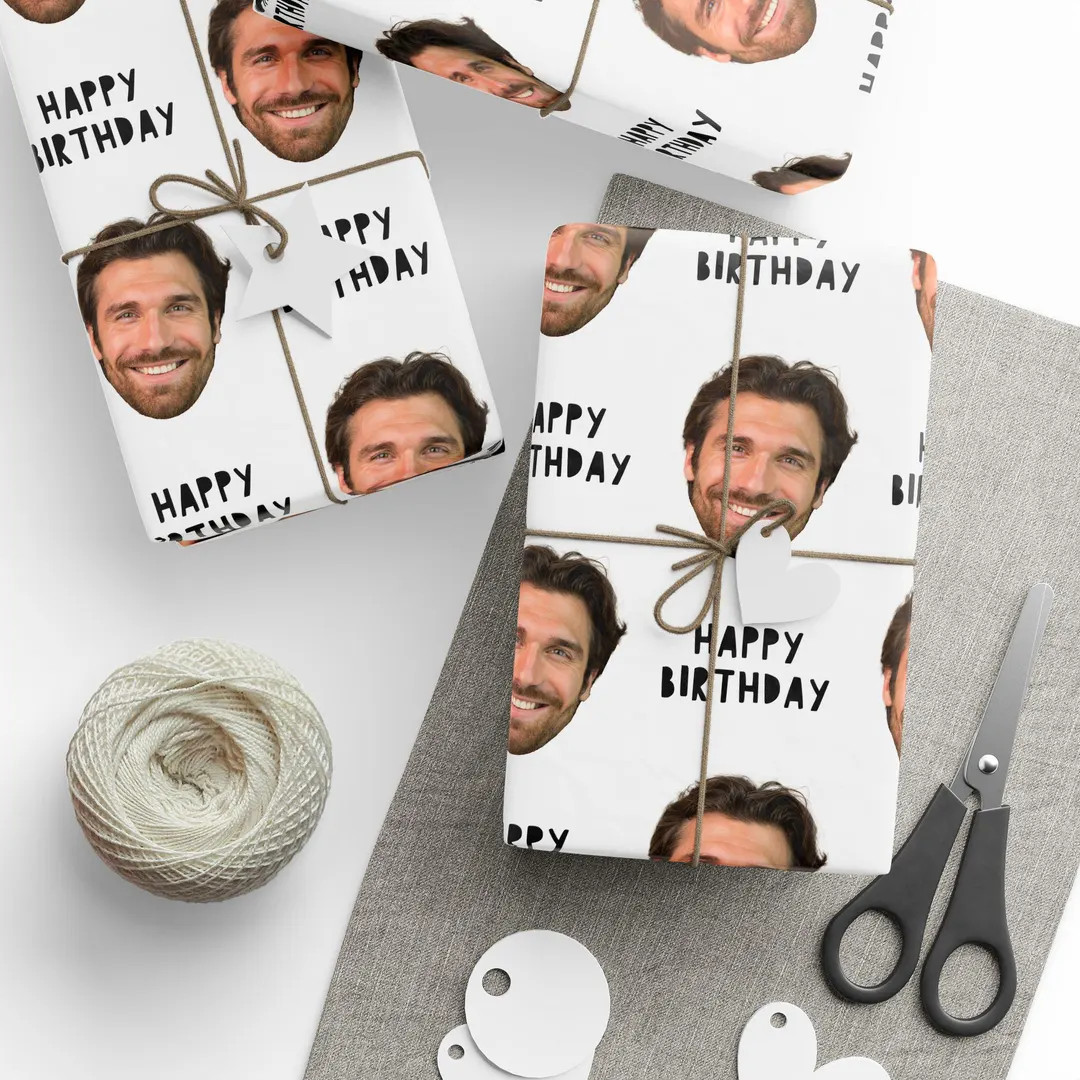 Custom Photo Birthday Wrapping Paper: Matte or Glossy Gift Wrap - Etsy | Etsy (US)