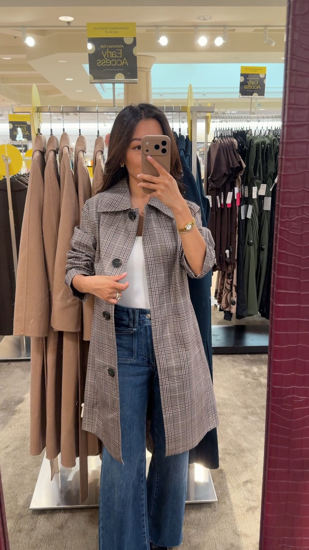 Size info below! 
• Sam Edelman rain jacket XS, big on me so best for someone taller. 
• Paige Anessa crop jeans size 24. Soft and stretchy and perfect length for shorter petites as full length. Mine are an older wash. 
• Abercrombie built in bra tank top XS, fyi for the white color the built in bra part is a little see through 
• Steve Madden boots 5.5 from last year 

Nordstrom anniversary sale, Nsale, petite friendly jackets coats

#LTKPetite #LTKSaleAlert #LTKmomlife