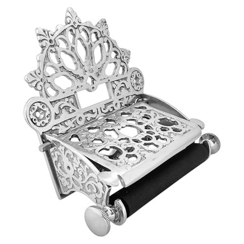 STYLENT Decor Antique Brass Victorian Toilet Paper Holder, Decorative Solid Vintage Golden Tissue Roll Holder Wall Mounted, Handmade Bathroom Accessories Heavy Duty Roll Holder | Chrome | Amazon (US)