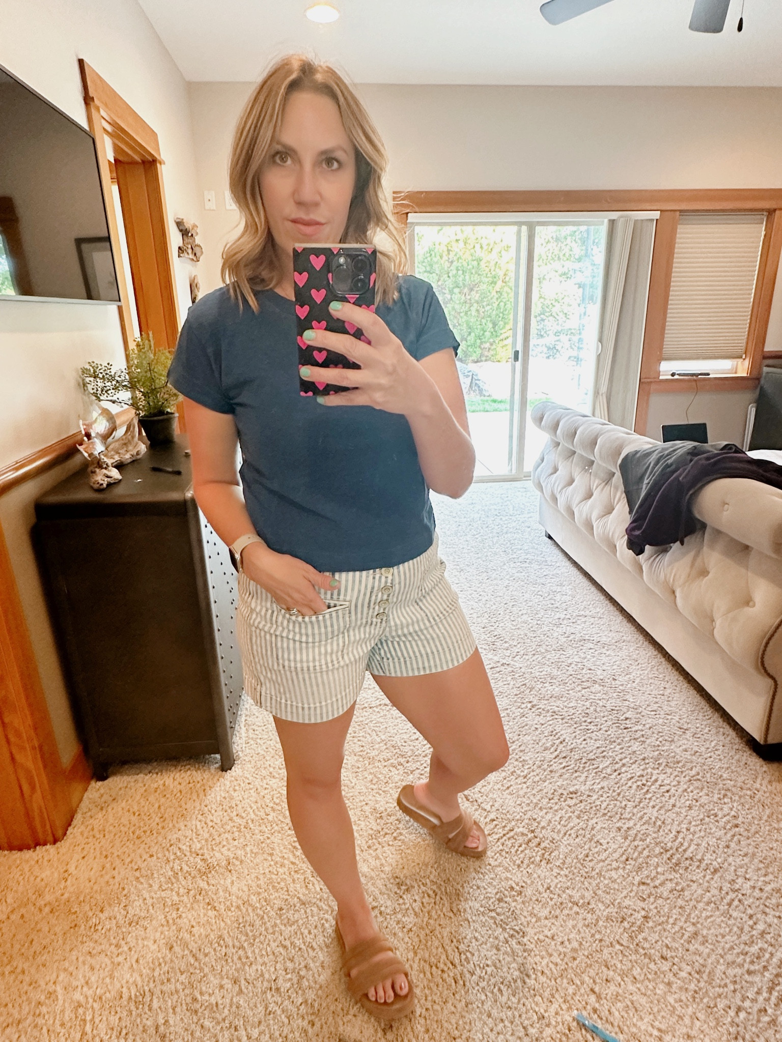 Causal Friday. Shorts are Anthro from 3-4 years ago. Shoes are Varley last year - no longer in stock 🙁

#LTKOver40 #LTKSeasonal