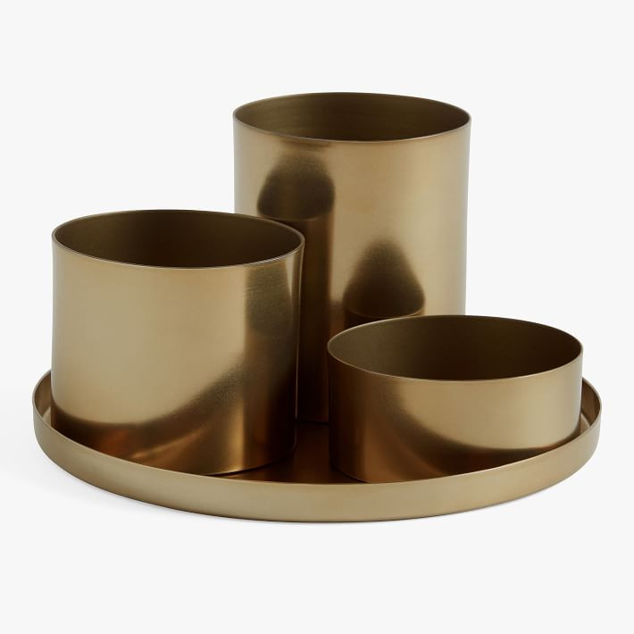Gold Metal Desk Acc Set | Pottery Barn Teen