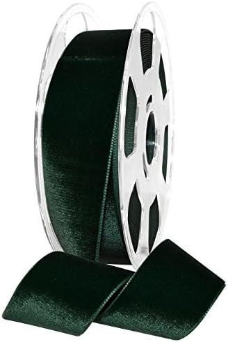 Morex Ribbon Nylvalour Velvet Ribbon, Nylon, 1 1/2 inches by 11 Yards, Hunter Green, Item 01240/1... | Amazon (US)
