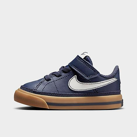 Nike Kids Toddler Court Legacy Casual Shoes in Thunder Blue/Gum Light Brown/Sail Size: 8.0 | Finish Line (US)