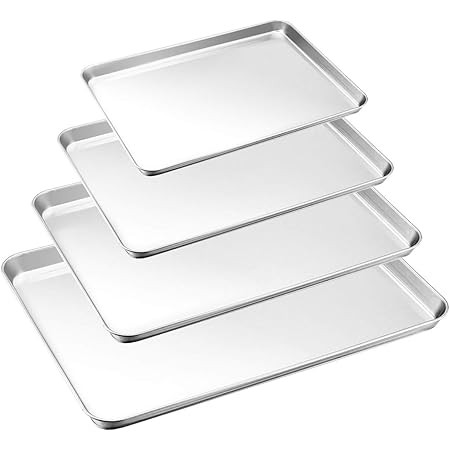 HaWare Extra Large Oven Baking Tray Set of 2, Stainless Steel Cookie Sheet Pan for Cooking/Baking... | Amazon (UK)