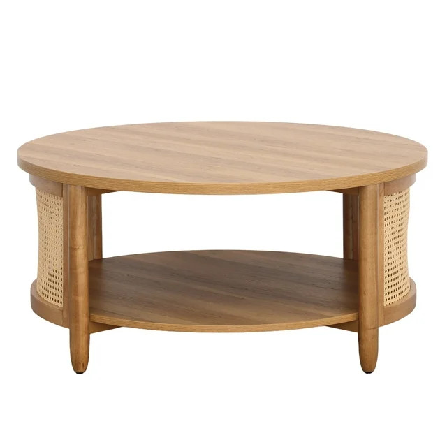 Better Homes & Gardens Springwood Caning Coffee Table, Light Honey Finish - Walmart.com | Walmart (US)