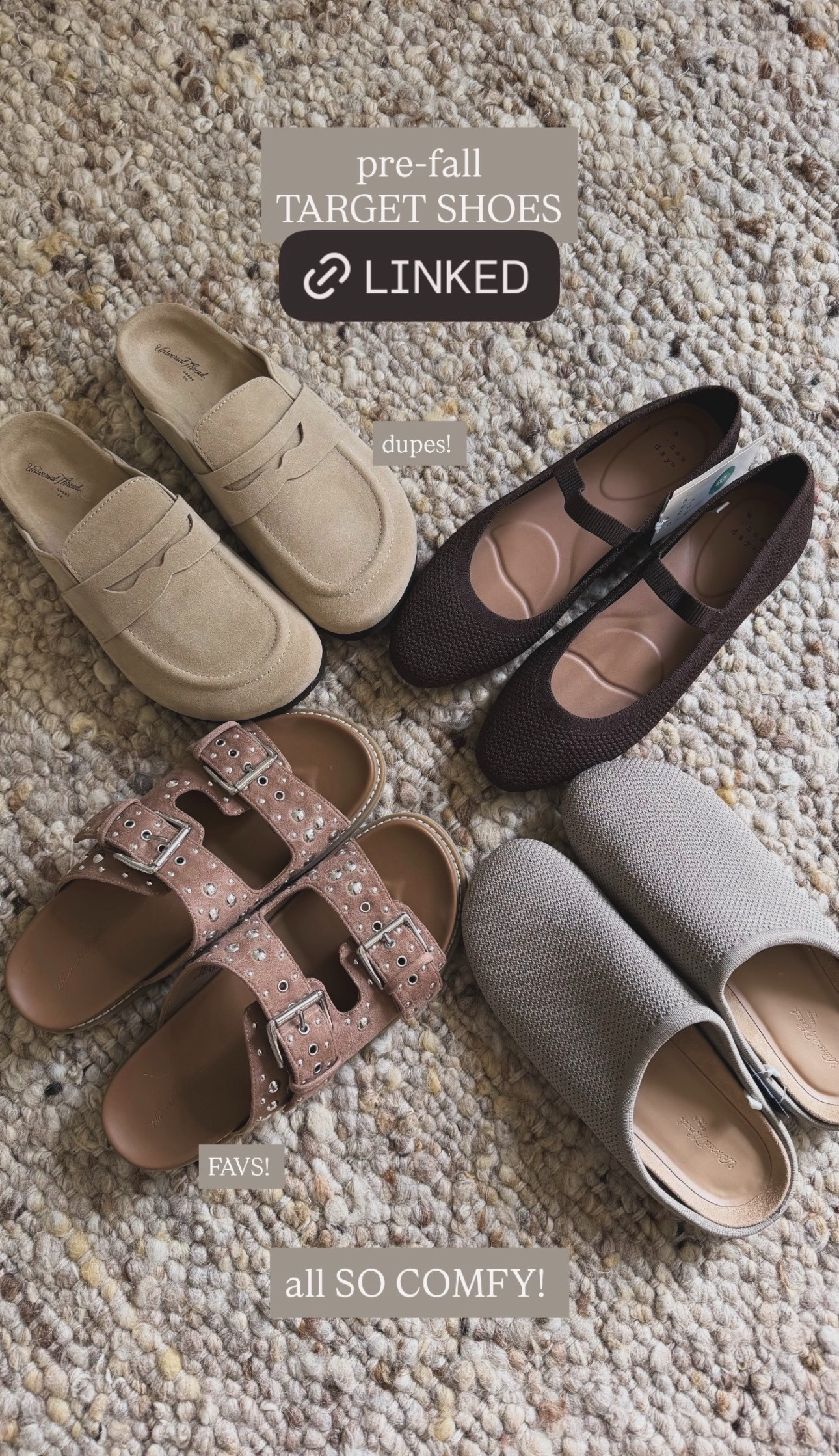 Perfect neutral shades for your fall outfits 🍂

Target, fall outfit, fall shoes, flats

#LTKdayinmylife #LTKSeasonal #LTKmomlife