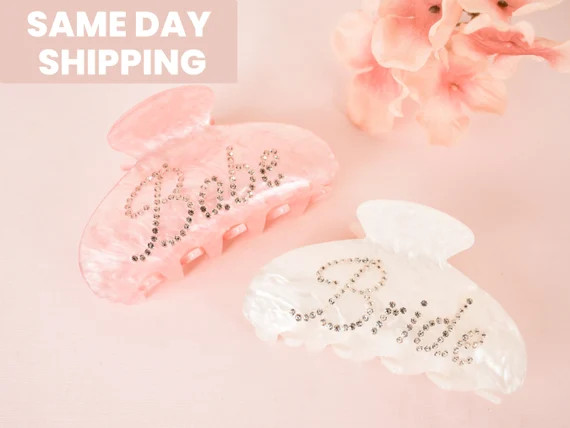 Bride Hair Accessories, Bride Letter Hair Clip, Bachelorette Accessories, Bride Hair Clip Babe,  ... | Etsy (US)