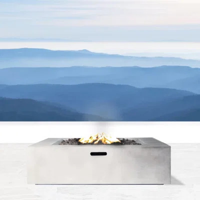 12" H Concrete Outdoor Fire Pit Zone - 40000Btu Heat Emission, 8-Hour Burning Time Period, Fiber-Reinforced Produced, Stainless Steel Area, Adjustable | Wayfair North America