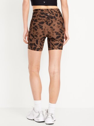 High-Waisted PowerSoft Pocket Biker Shorts -- 6-inch inseam | Old Navy (US)