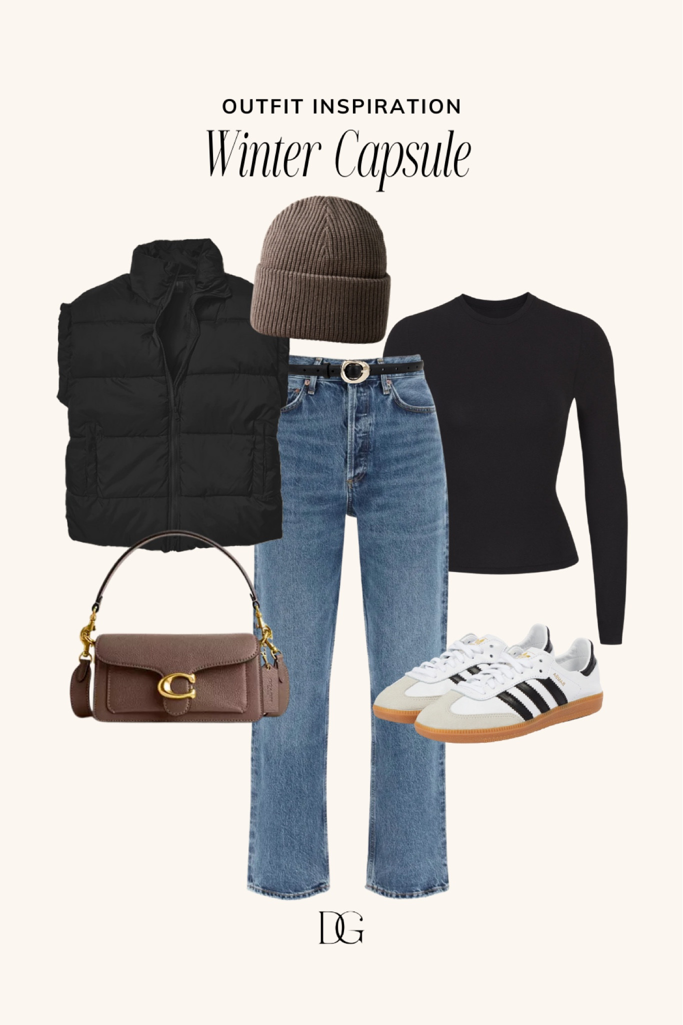 Winter Capsule Wardrobe | winter capsule wardrobe 2025, winter outfit ideas, winter outfit, winter outfits womens, winter fashion, winter capsule, winter staples, winter coat, winter shoes, puffer vest outfit, adidas samba

#LTKShoeCrush #LTKSeasonal #LTKStyleTip