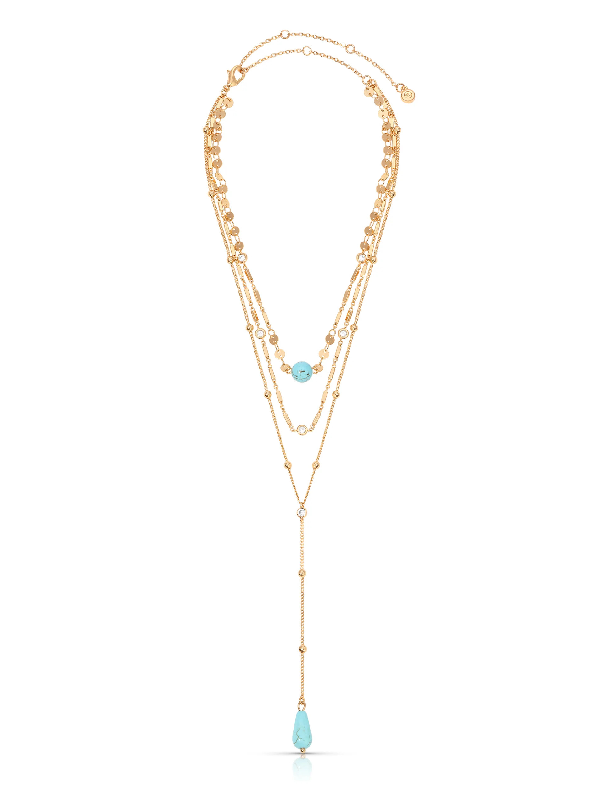 Forever Falling Turquoise Lariat | Ettika