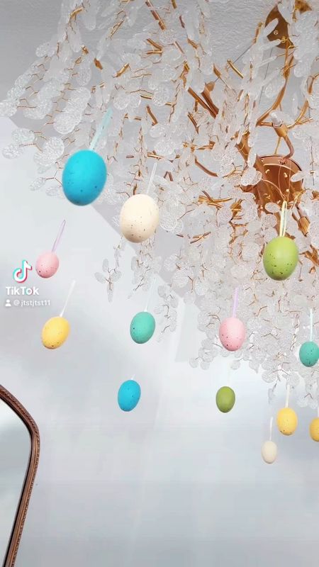 Affordable easter decor from amazon! I hung these Easter eggs from my chandelier and they look amazing! You get 18 eggs for $14. Total steal.

The eggs come with the ribbon already attached. You could even use them as ornaments!




#LTKfindsunder50 #LTKVideo #LTKhome