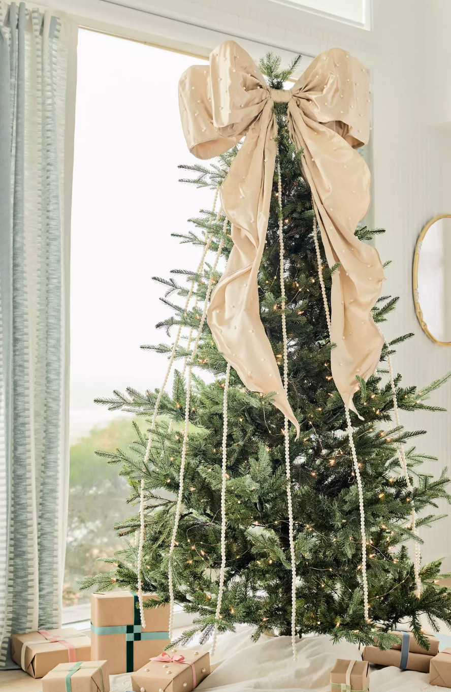 Satin giant bow tree topper, christmas decor 

 #LTKHoliday #LTKSeasonal #LTKHome