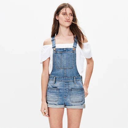 Adirondack Short Overalls in Isley Wash | Madewell