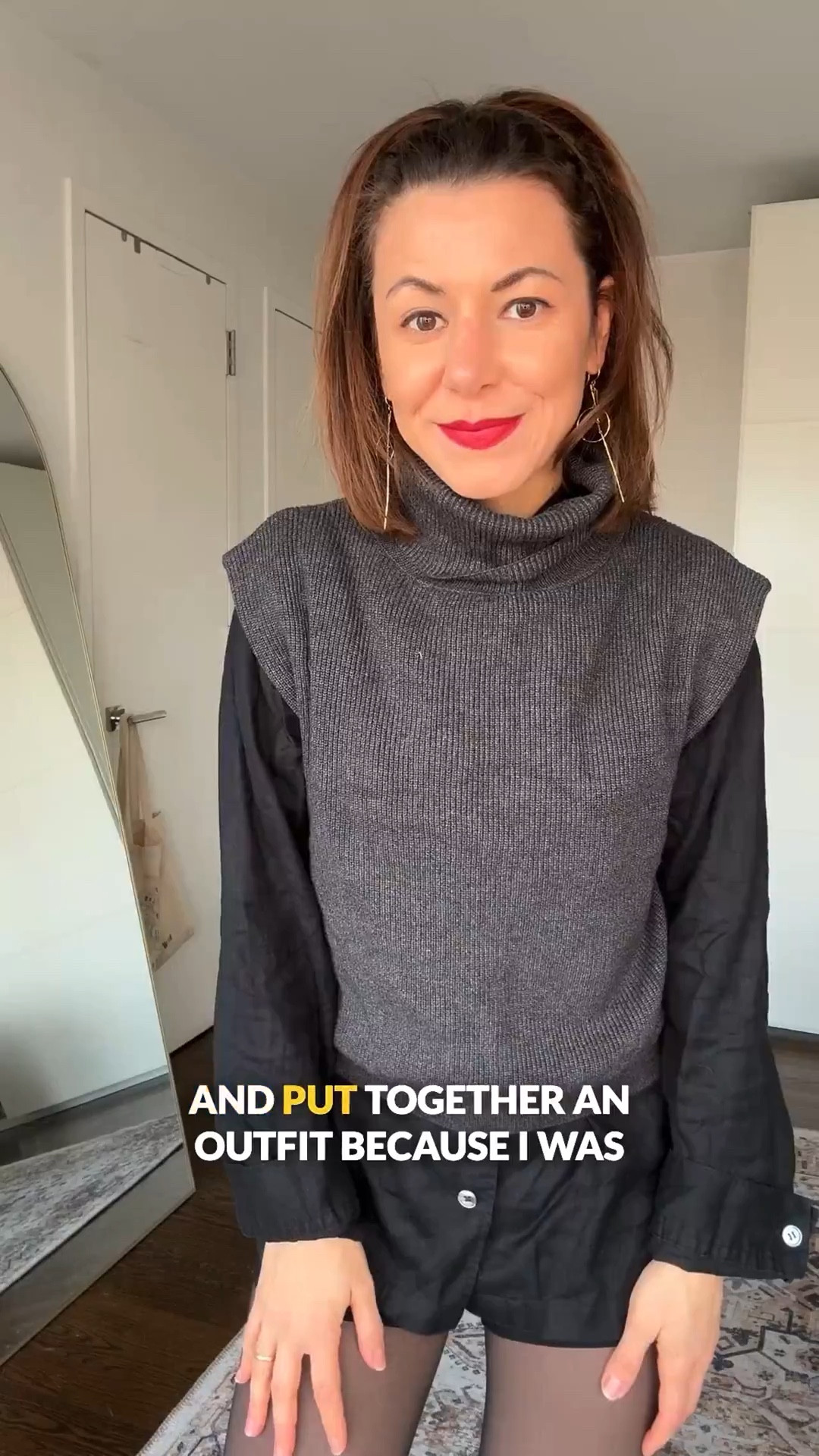 Playing with shirt and sweater vest for an almost all black outfit!  

 

#LTKgrwm #LTKSeasonal #LTKPetite