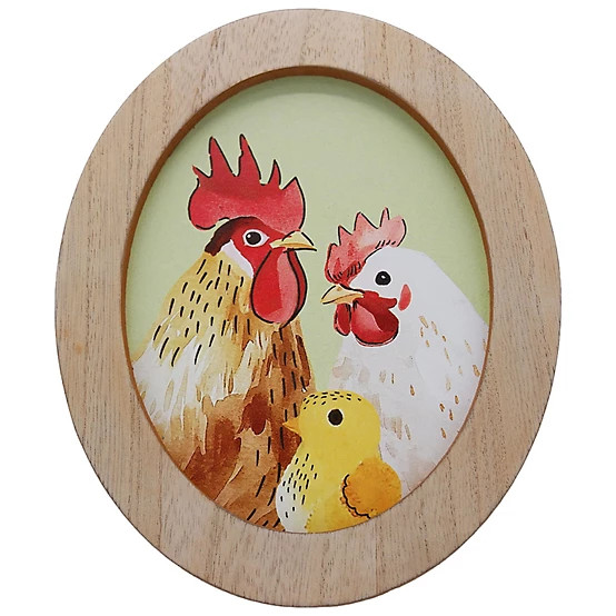 Red Shed  Wood Chicken Family Framed Sign, 7 in. | Tractor Supply
