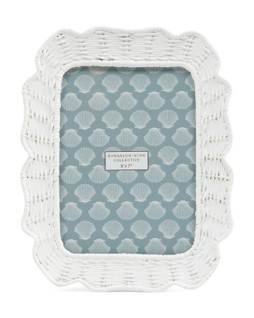 5x7 Scalloped Woven Tabletop Picture Frame | TJ Maxx