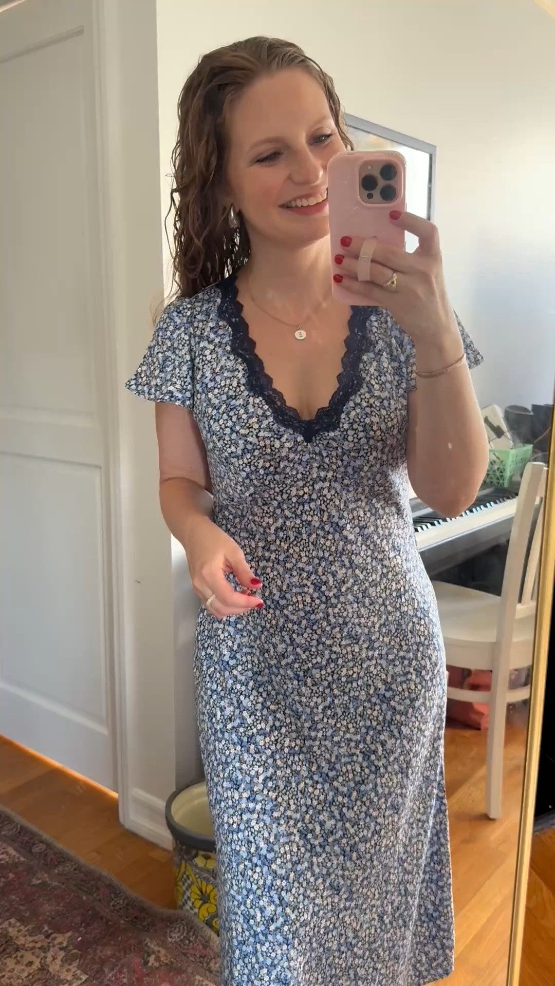 You would never think this dress was from Loft! It’s such a Reformation look for less, and it’s on major sale. Love this for a late summer/early fall transition! Wear it now with flats and later on with boots. I’m wearing a 2 petite, but could’ve done a 0 petite. ￼￼
