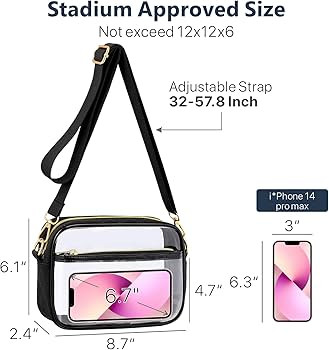 PACKISM Clear Purses for Women Stadium Clear Bag Stadium Approved Crossbody Concerts Bag for Game... | Amazon (US)