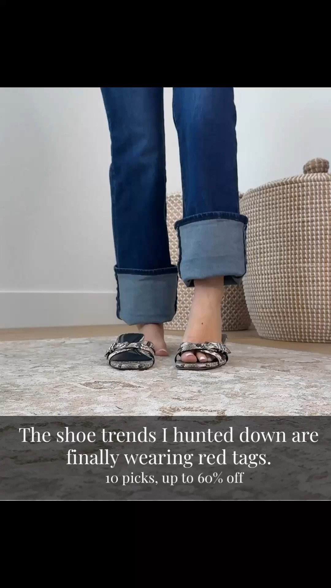 Sandals
I recommended these at full price. Now they're on sale at Nordstrom.
The shoe trends I hunted down are finally wearing red tags. 10 picks from my shoe trends post — up to 60% off.