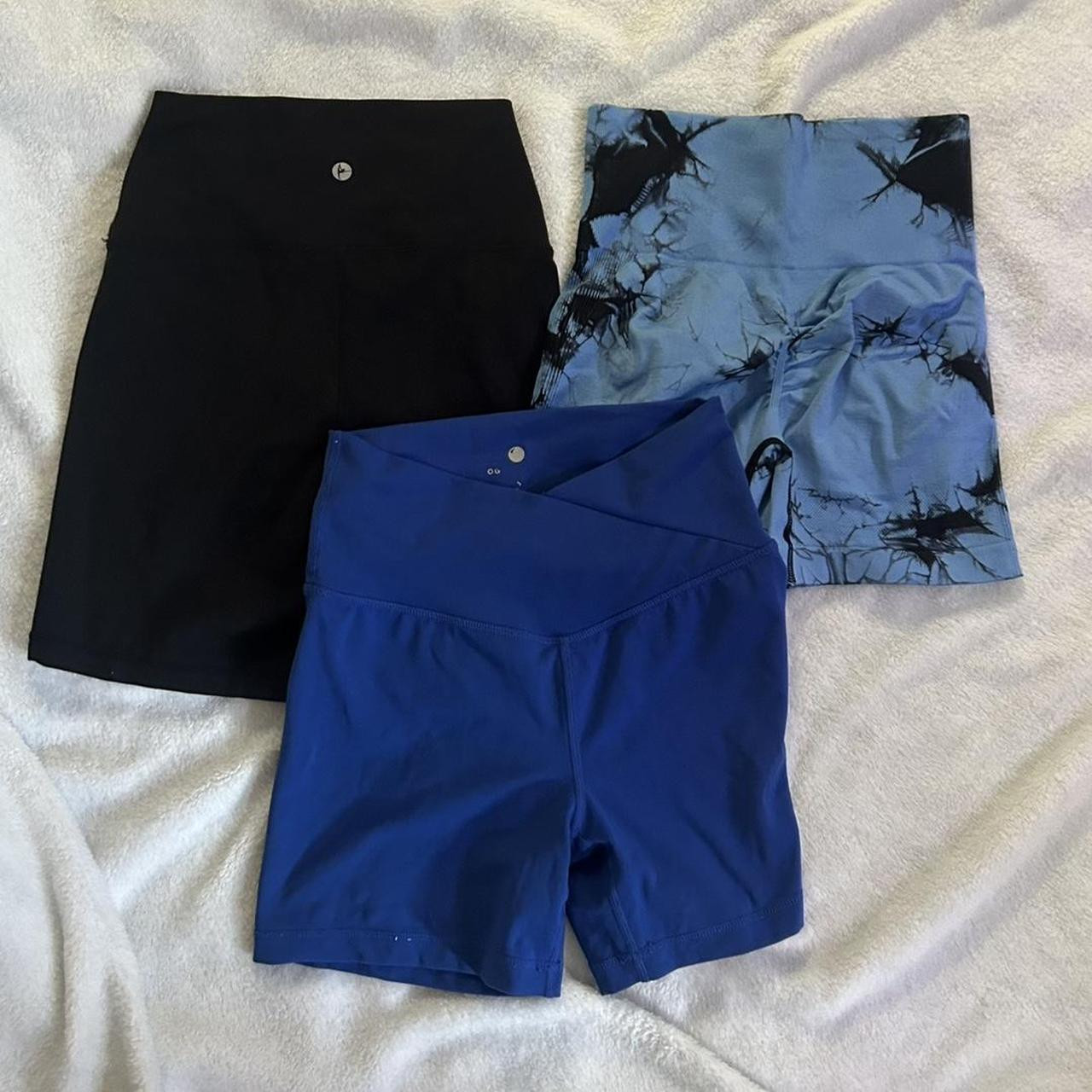 DFyne Women's Shorts - Multi/Blue - S | Depop US