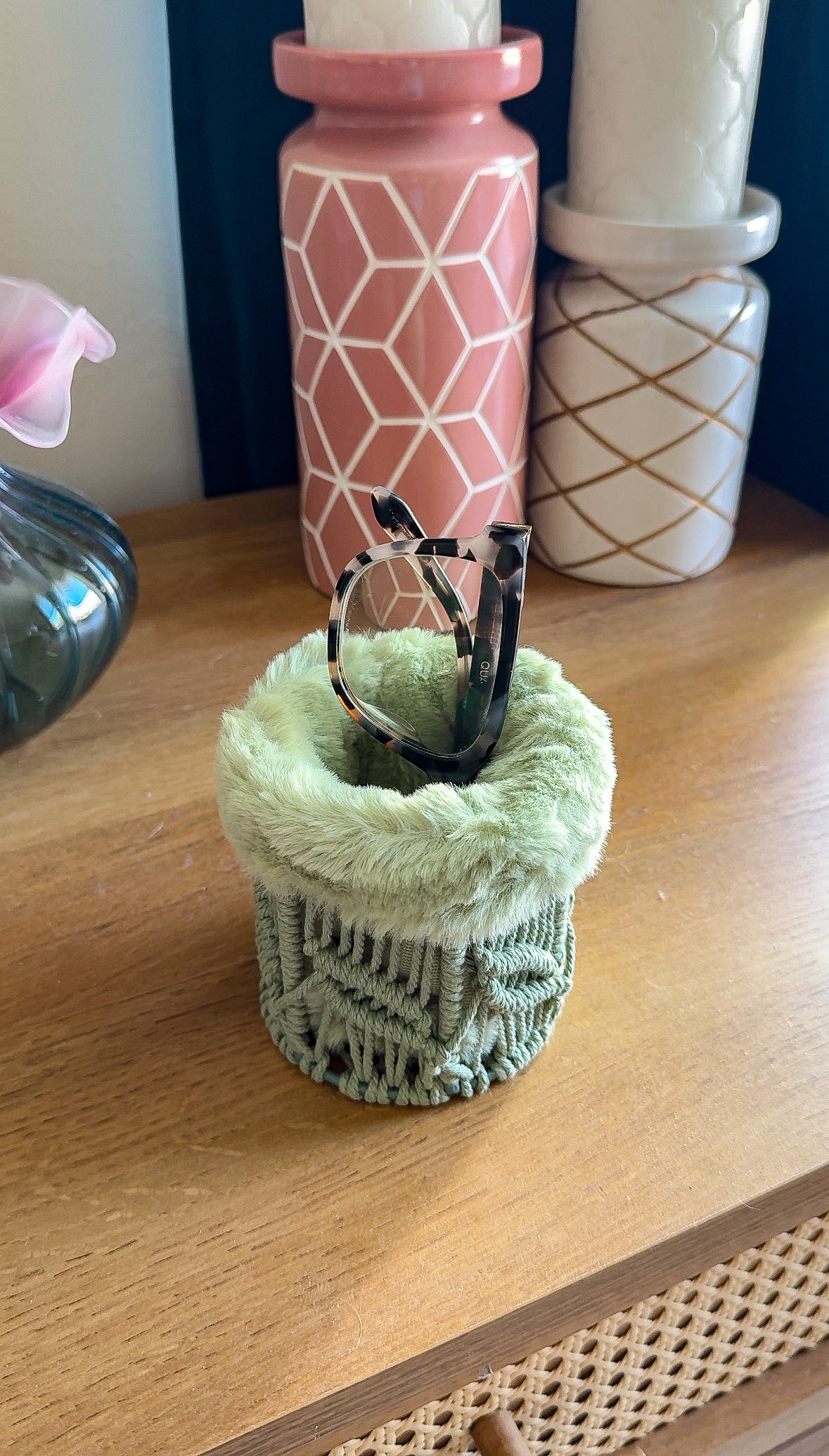LOVE this glasses holder for my nightstand!! The lining is perfect to avoid scratches🫶



Practical, lifestyle, knit, storage, shelli enright, stylenright 

 #LTKHome