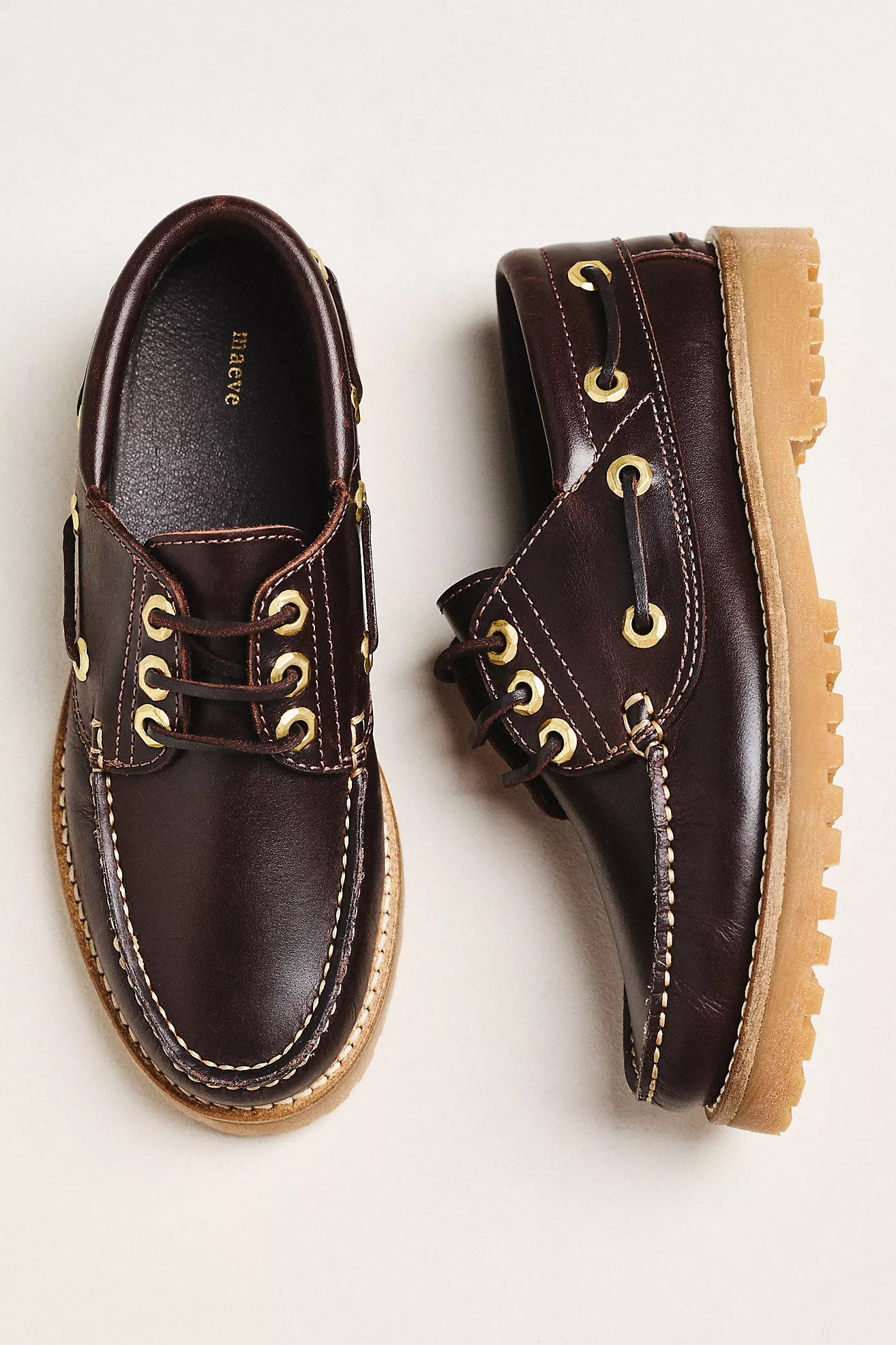 Maeve Lug Sole Boat Shoes | Anthropologie (US)