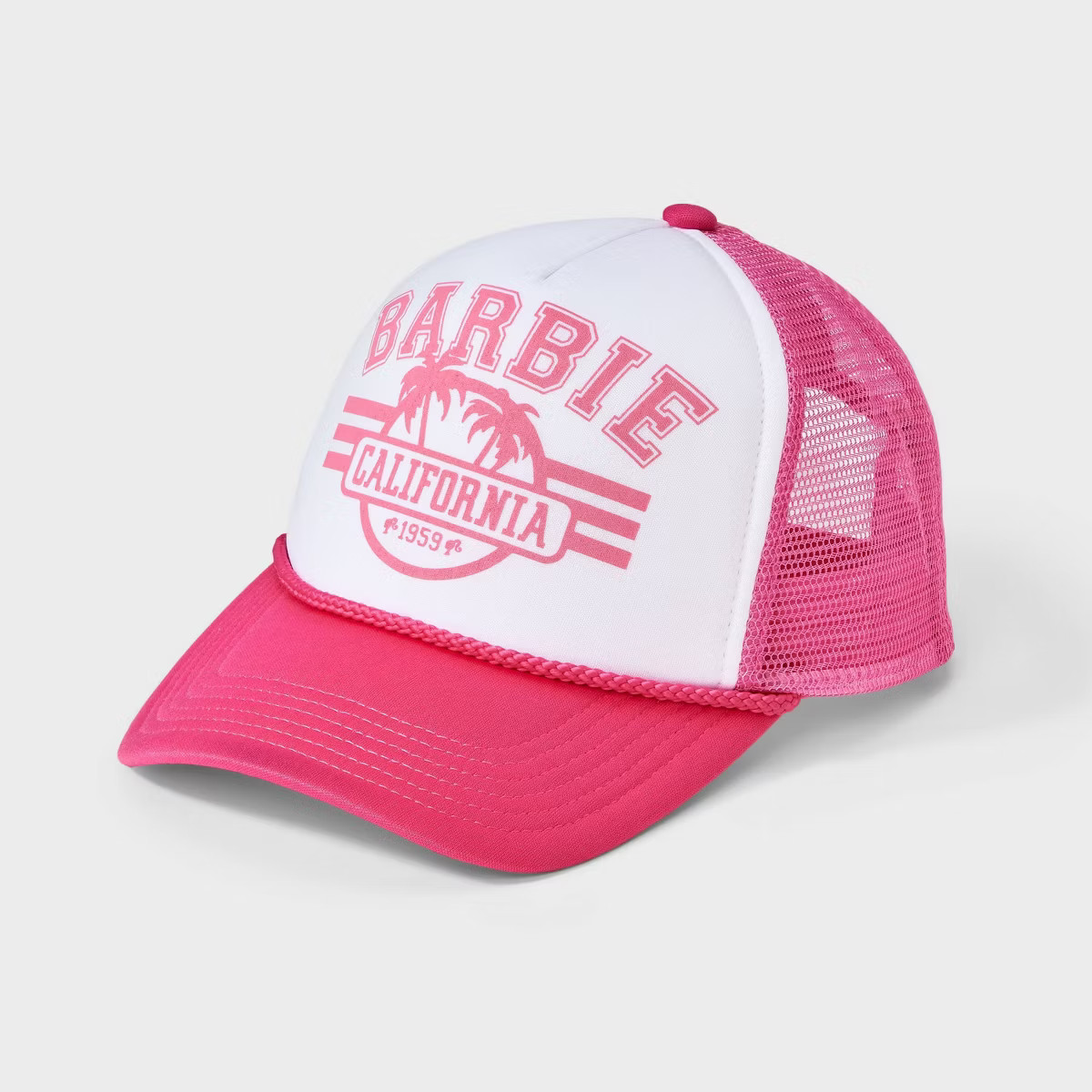 Girls' Barbie California Trucker Hat - Pink | Target