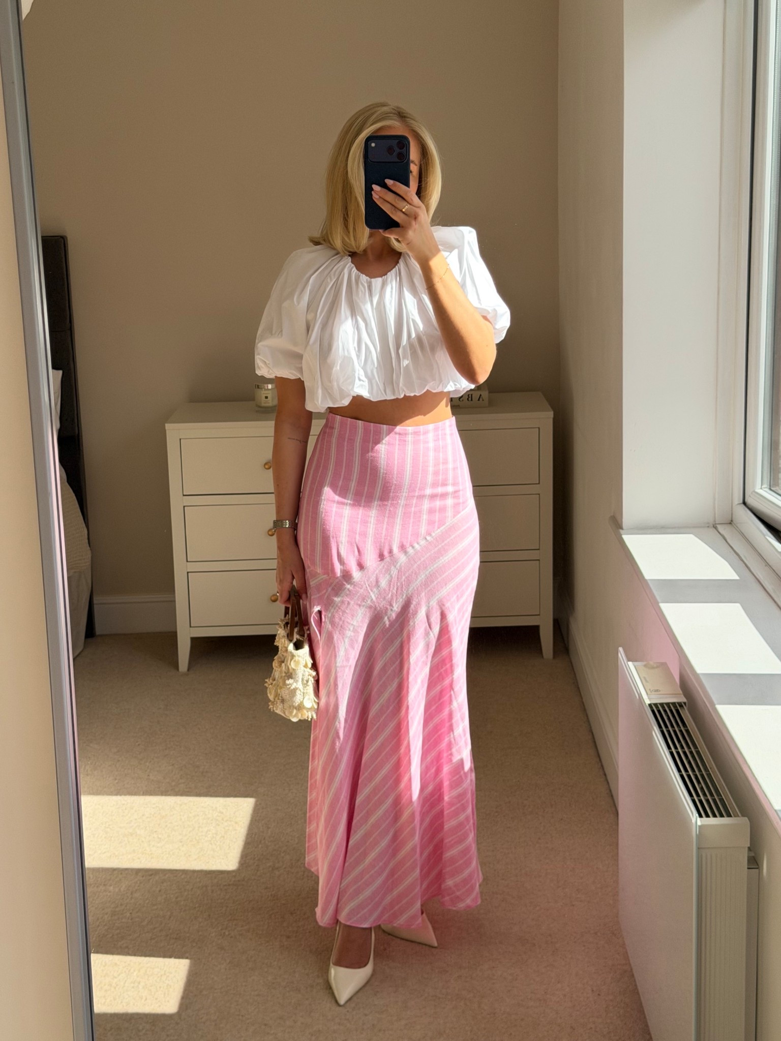 Spring summer outfit 

White, pink, stripes 

#LTKstyletip #LTKspring