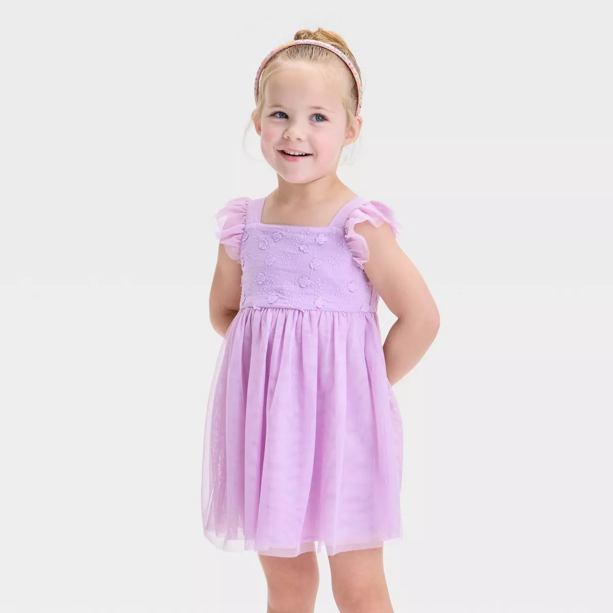 Toddler Girls' Embroidered Tulle Dress - Cat & Jack™ | Target