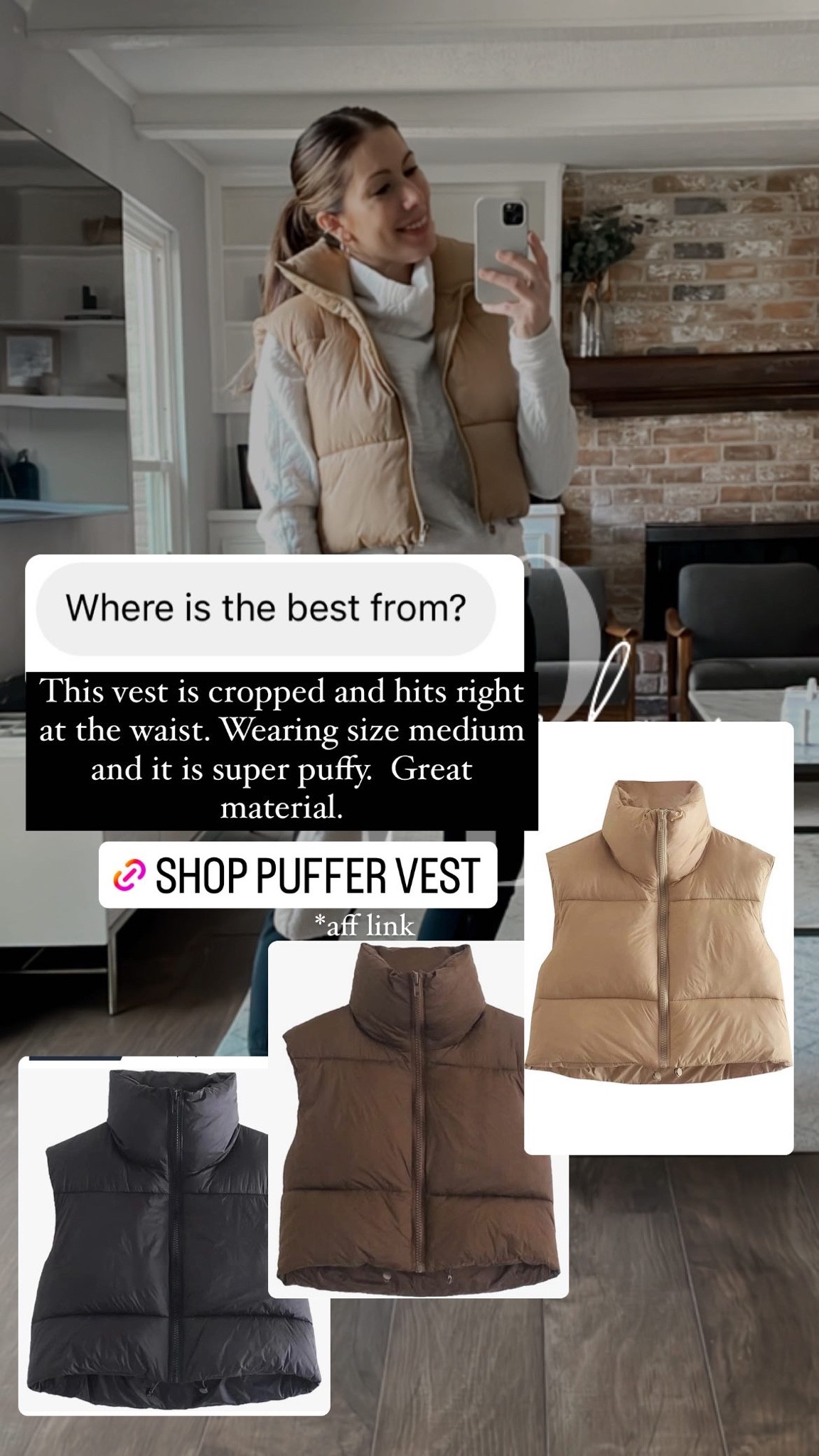 KEOMUD Women's Winter Crop Vest Lightweight Sleeveless Warm Outerwear  Puffer Vest Padded Gilet at  Women's Coats Shop