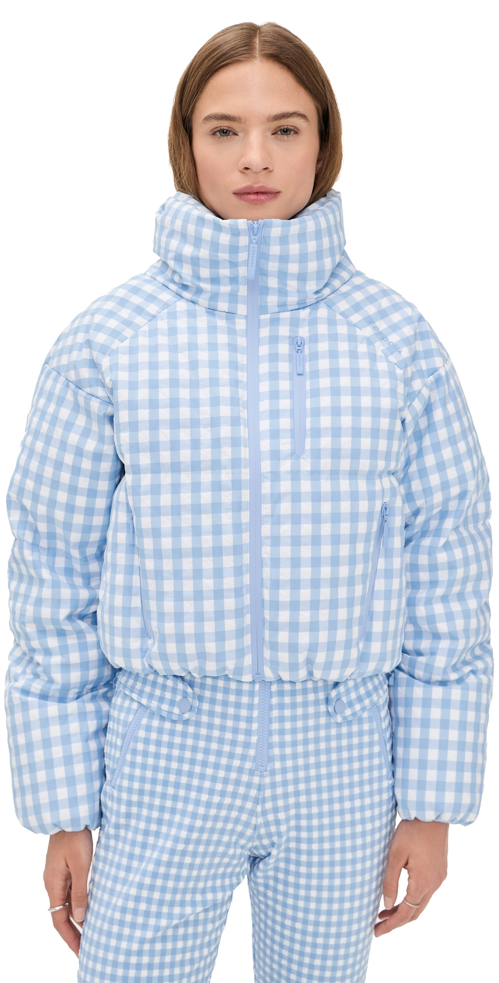 Cordova Cortina Ski Jacket CERULEAN GINGHAM L | Shopbop