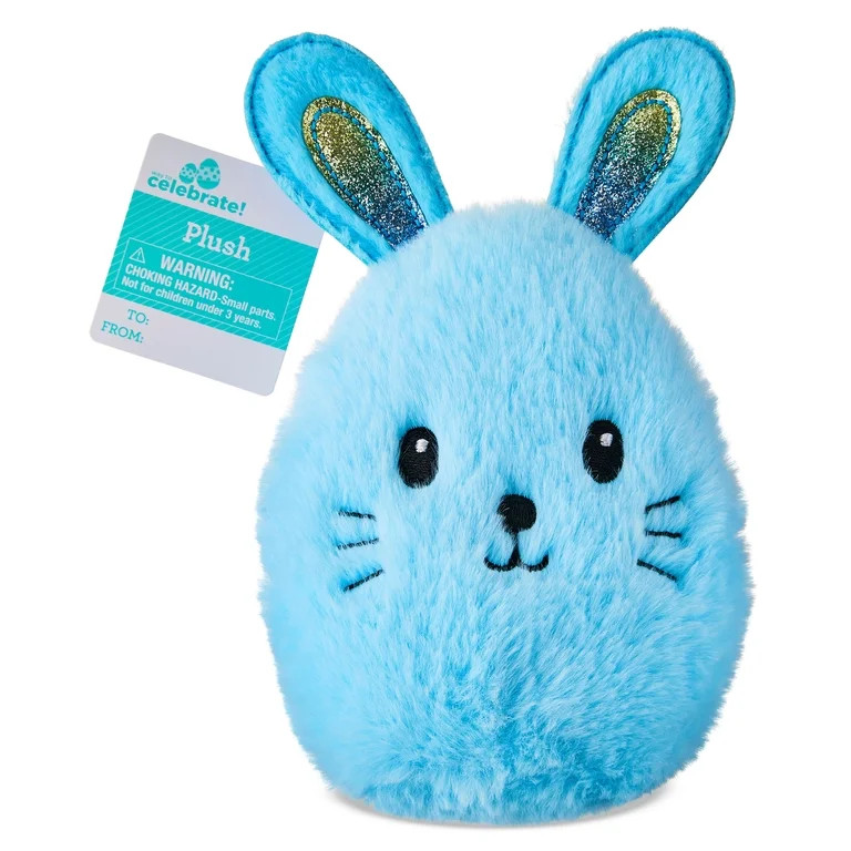 Small Bunny Plush, Blue, 8", Easter by Way To Celebrate | Walmart (US)